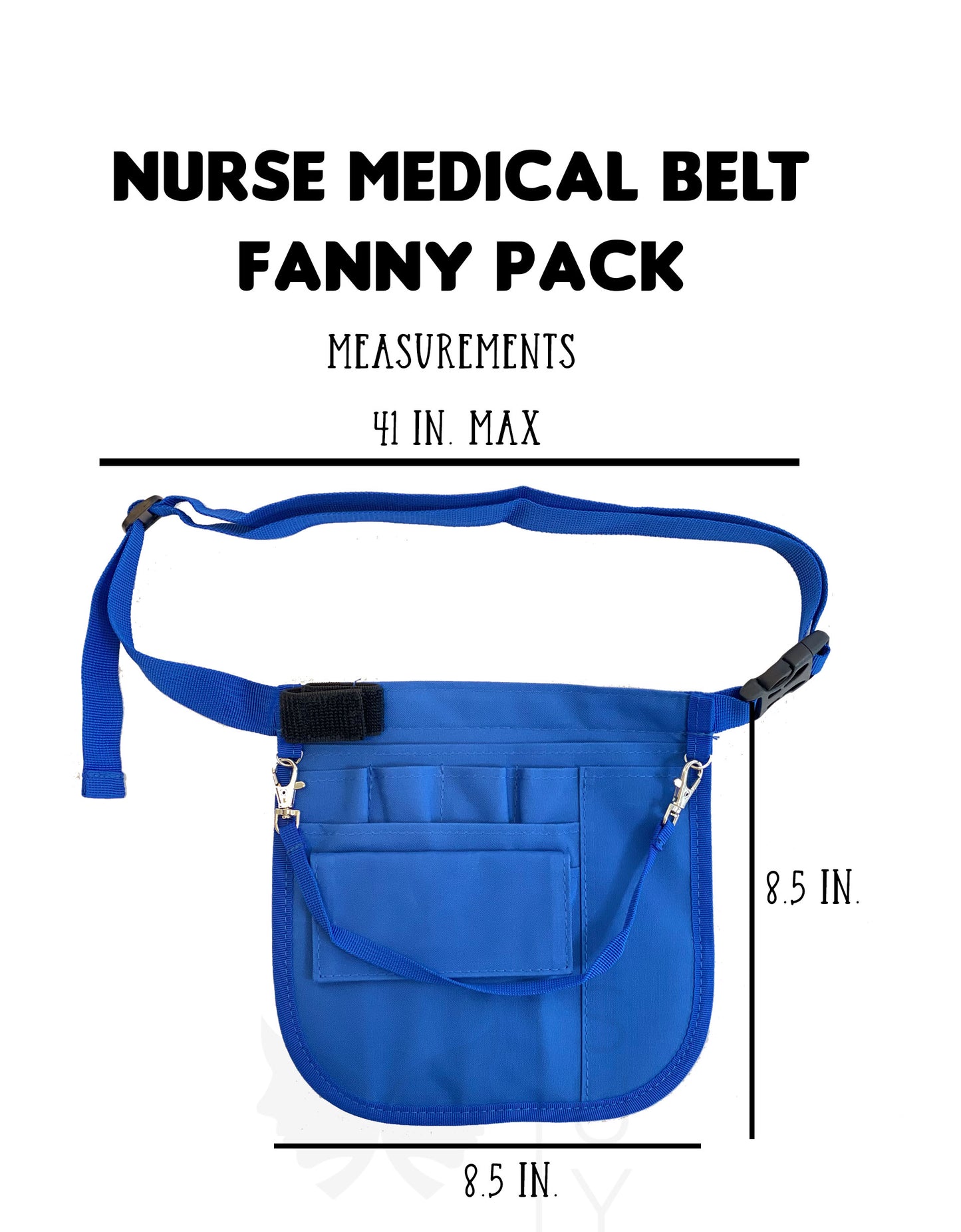 Personalized | Dark Blue Waist Organizer Fanny Pack with Mesh and Stethoscope Holder