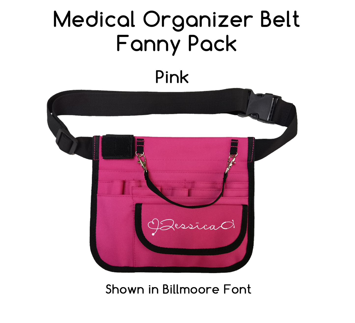 Customized Gift | Pink Medical Organizer Waist Belt for Professionals