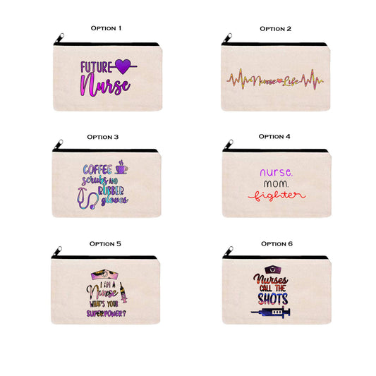 Personalized Nurse Makeup Bag for Nurse's Week, Nurse Appreciation, Nurse Gift