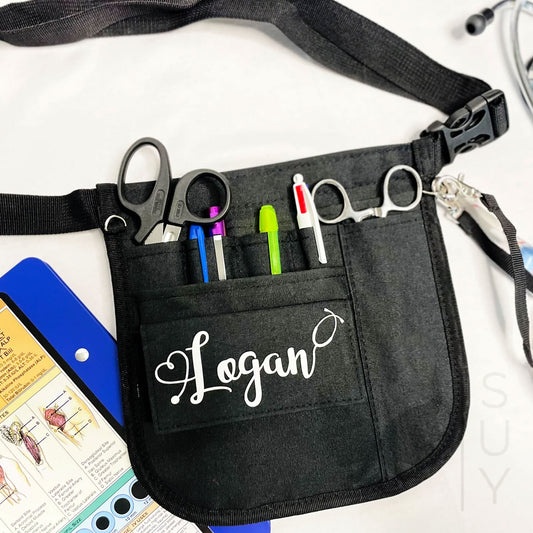 Personalized | Black Waist Organizer Fanny Pack