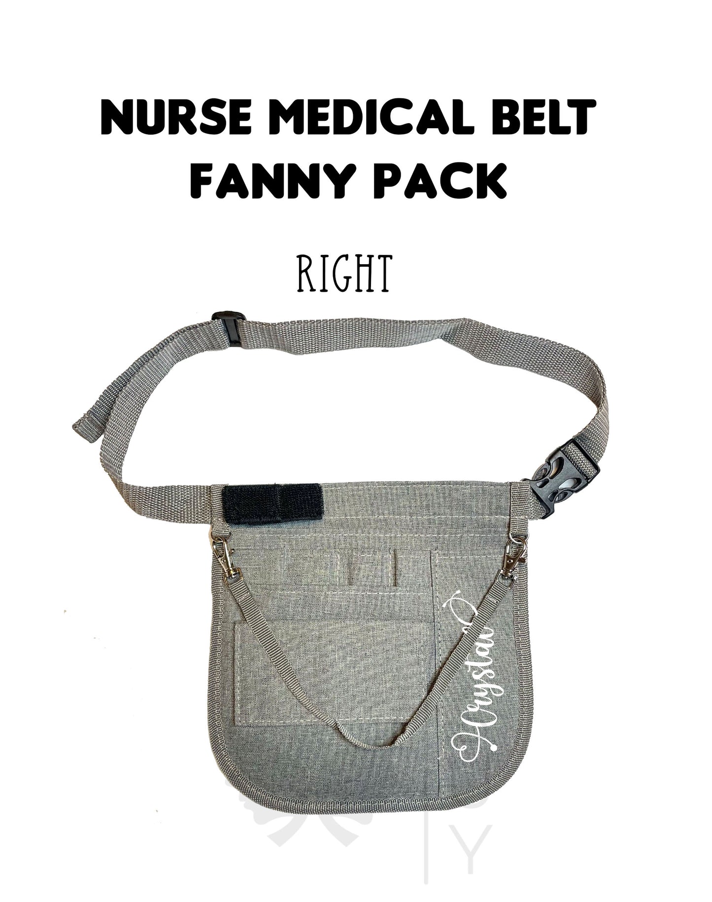 Personalized | Grey Waist Organizer Fanny Pack Tool Belt with Mesh