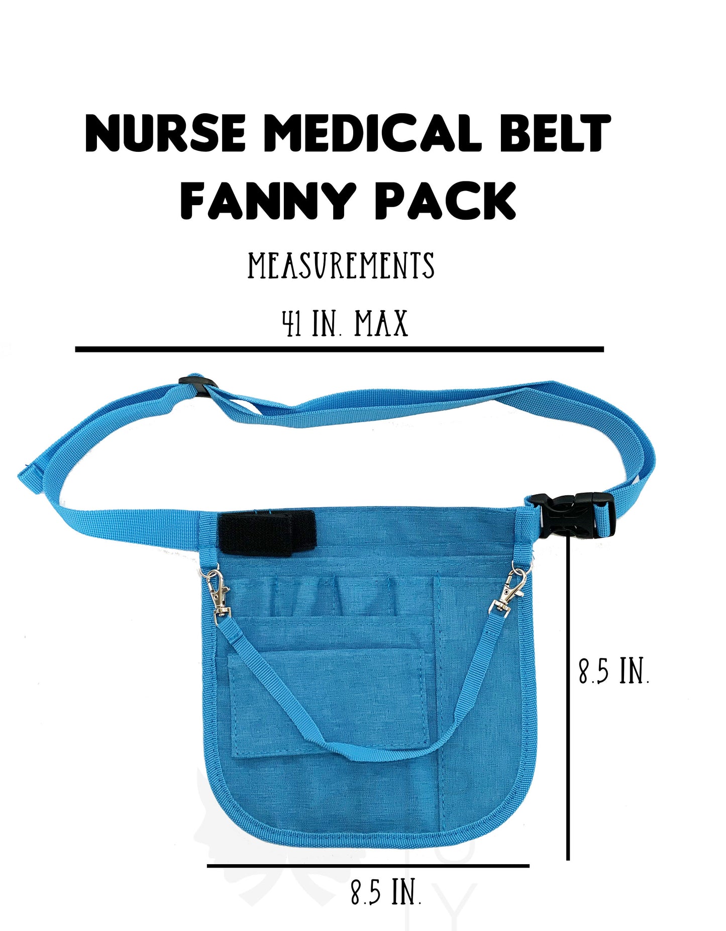 Personalized | Light Blue Fanny Pack Tool Belt with Mesh and Stethoscope Holder