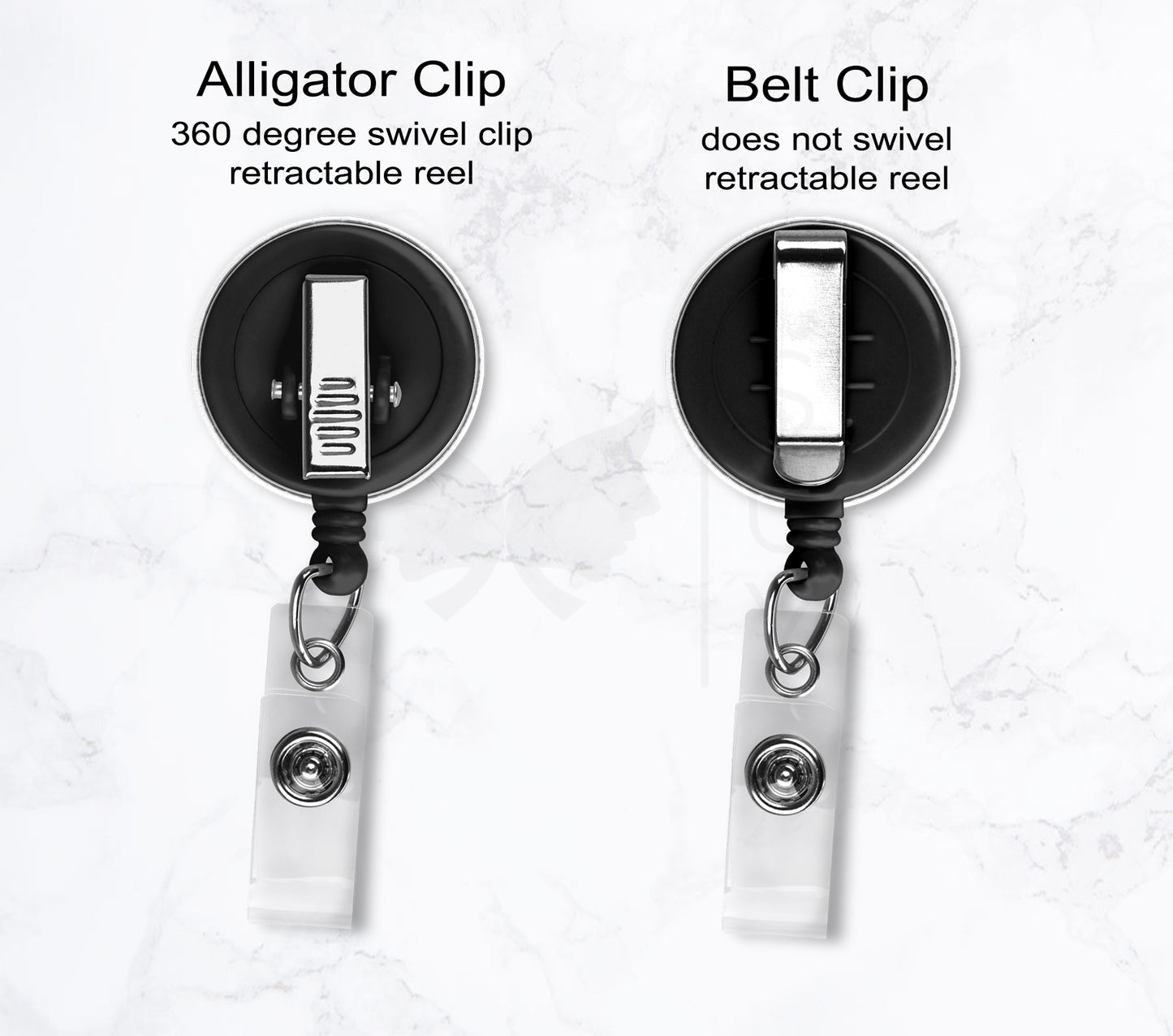 Santa's Favorite Nurse | Funny Christmas Medical Black Badge Reel Holder