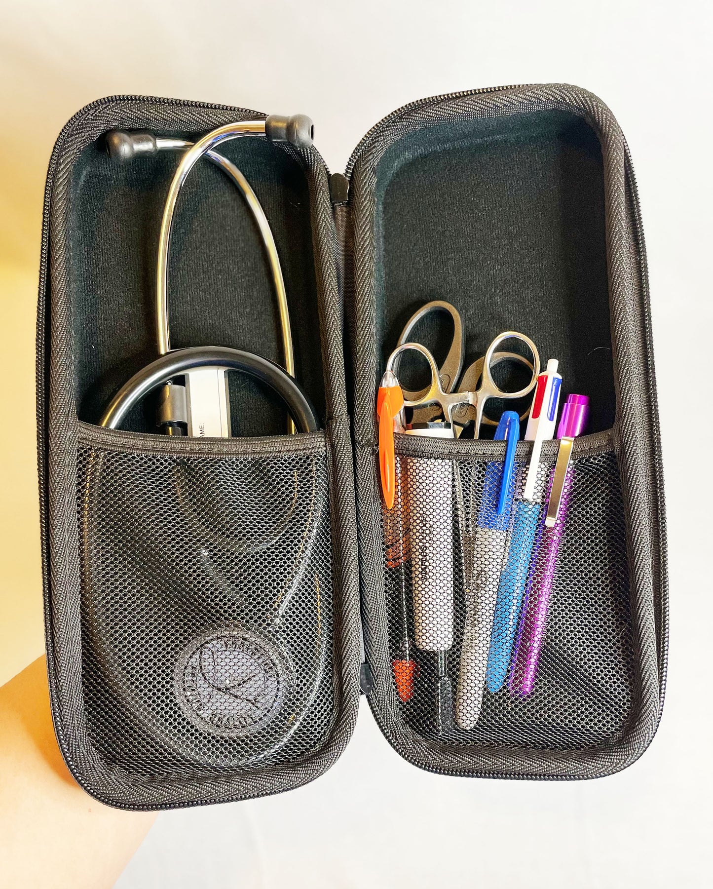 Custom Gift | Grey Hard Protective Zipper Case for Stethoscope and Medical Supplies