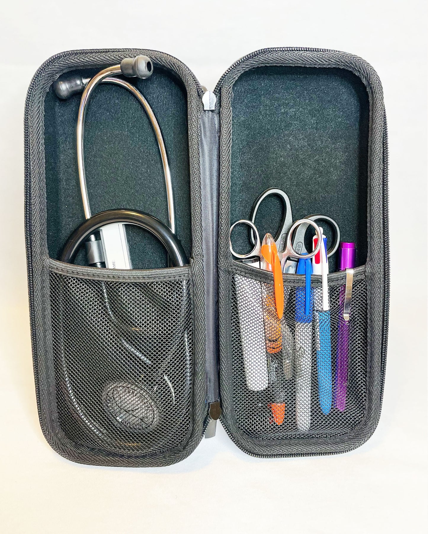 Custom Gift | Blue Hard Protective Zipper Case for Stethoscope and Medical Supplies