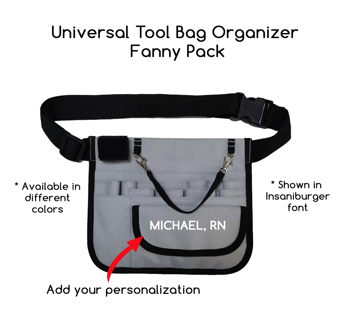 Nurse Organizer Waist Belt Fanny Pack - Choose your color