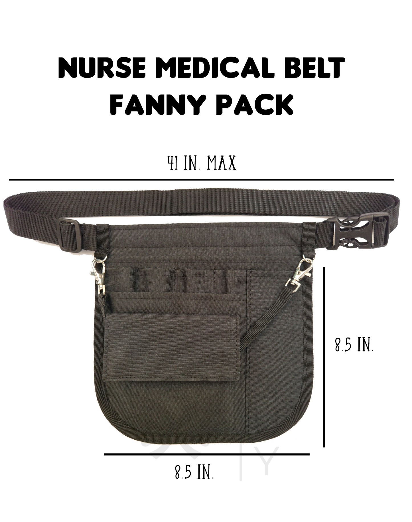 Personalized | Black Waist Organizer Fanny Pack