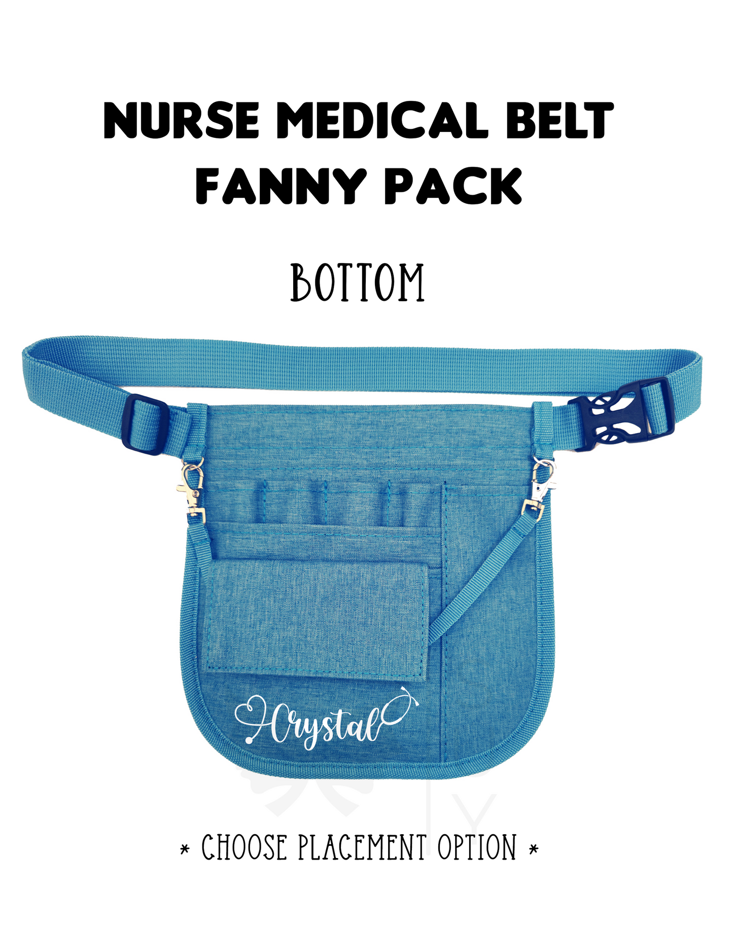 Personalized | Light Blue Waist Organizer Fanny Pack