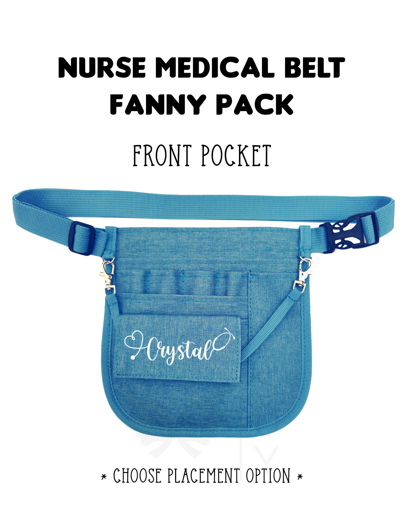 Personalized | Light Blue Waist Organizer Fanny Pack