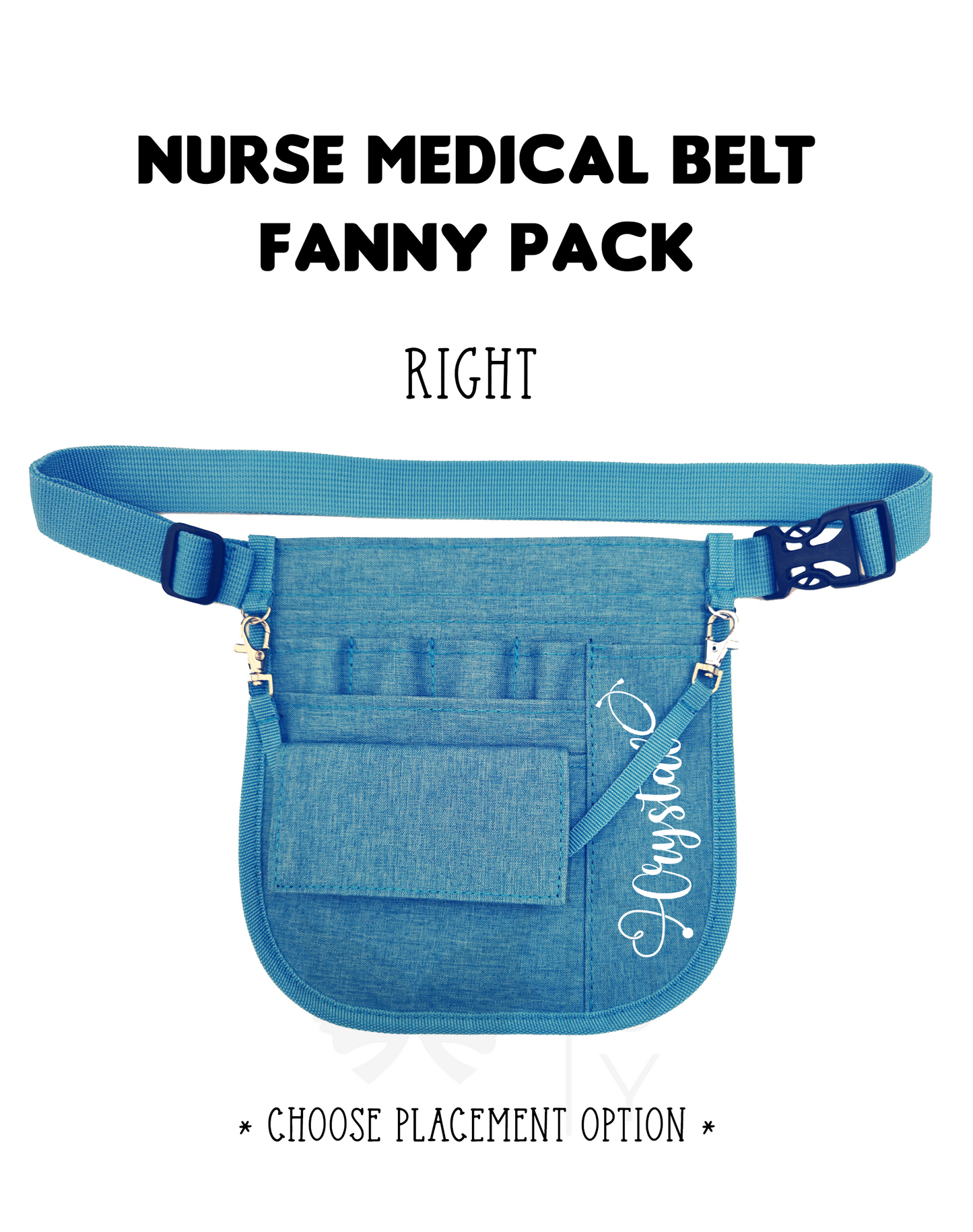 Personalized | Light Blue Waist Organizer Fanny Pack