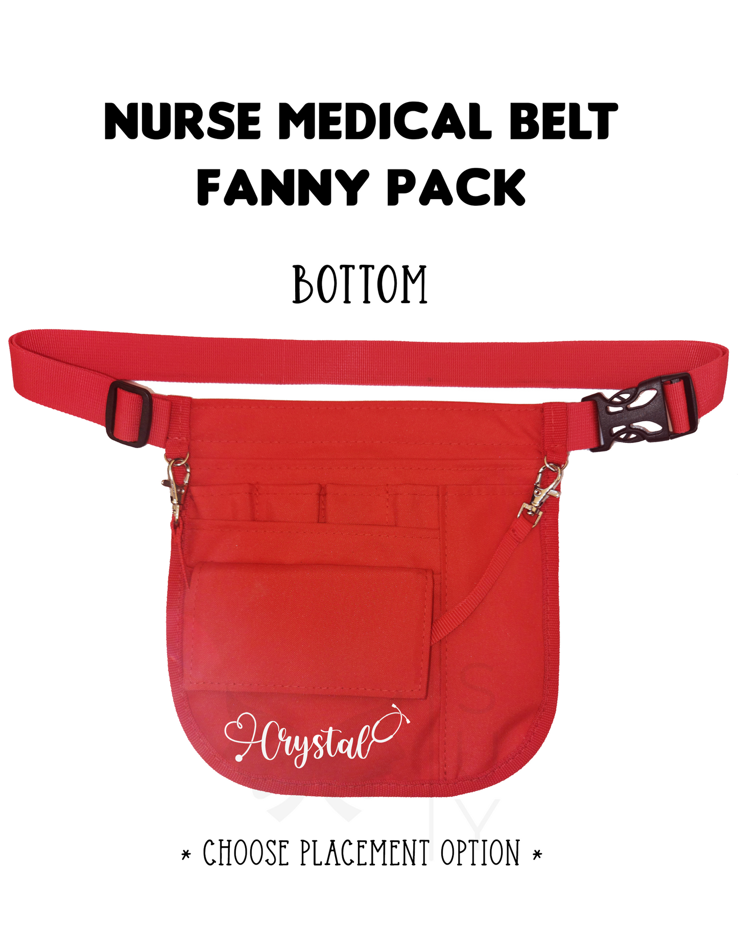 Personalized | Red Waist Organizer Fanny Pack