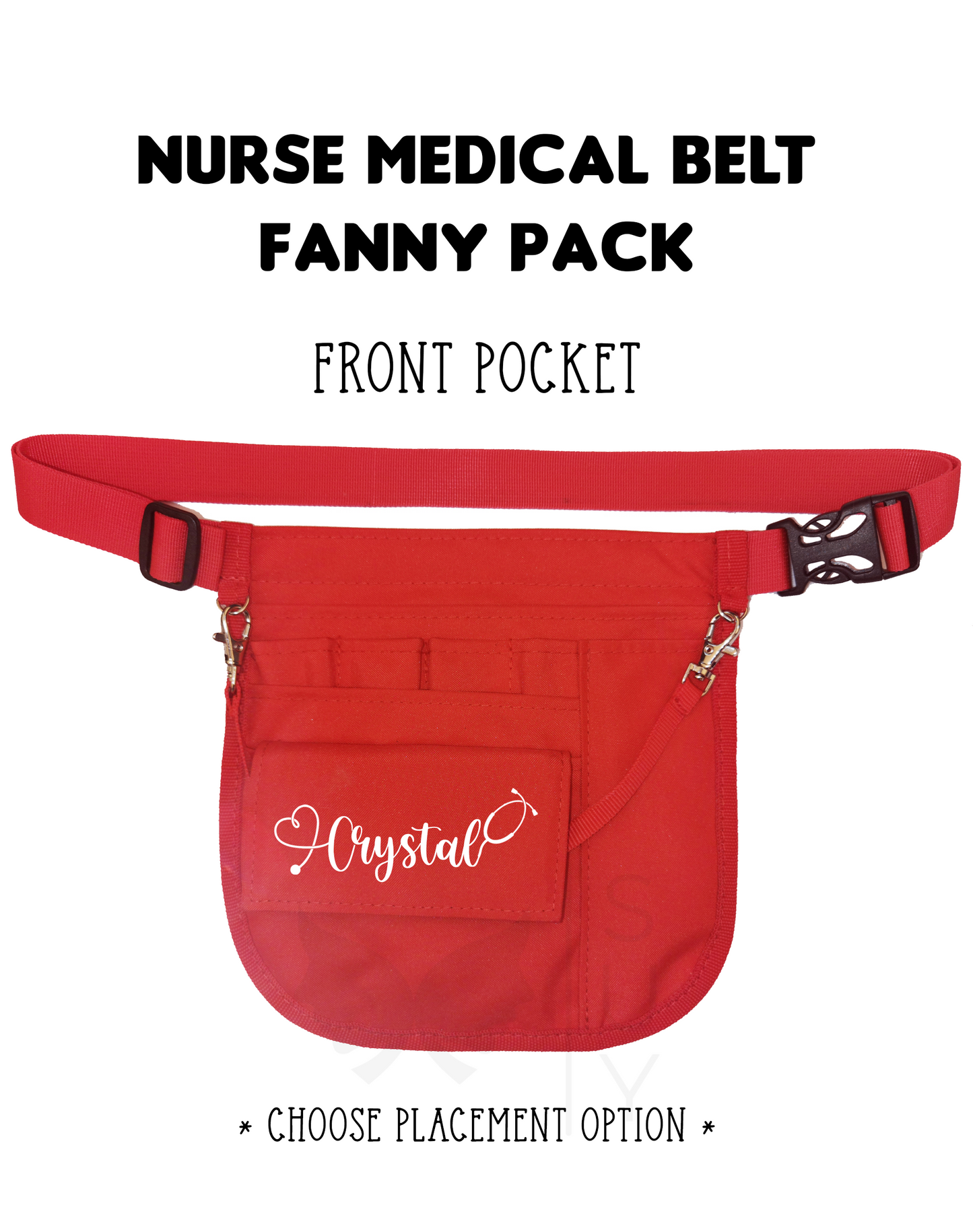 Personalized | Red Waist Organizer Fanny Pack