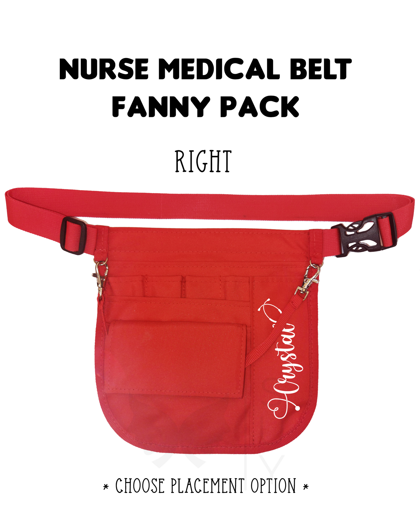 Personalized | Red Waist Organizer Fanny Pack