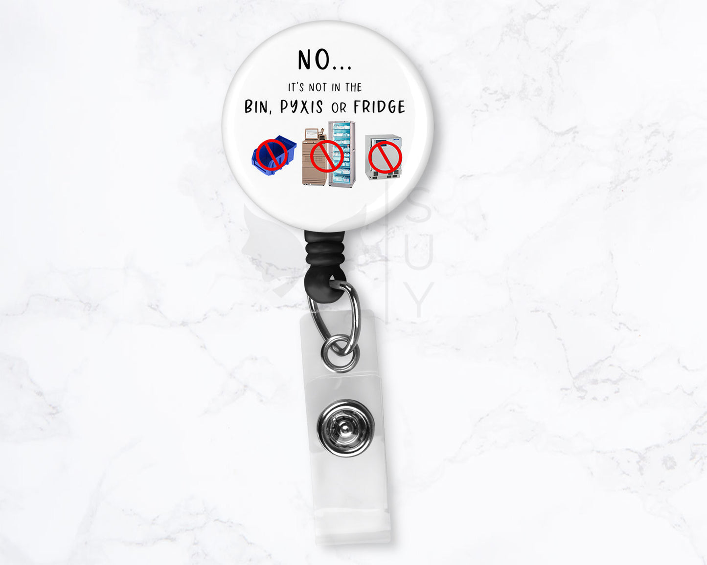 Nurse Missing Medications | Funny Medical Black Badge Reel Holder