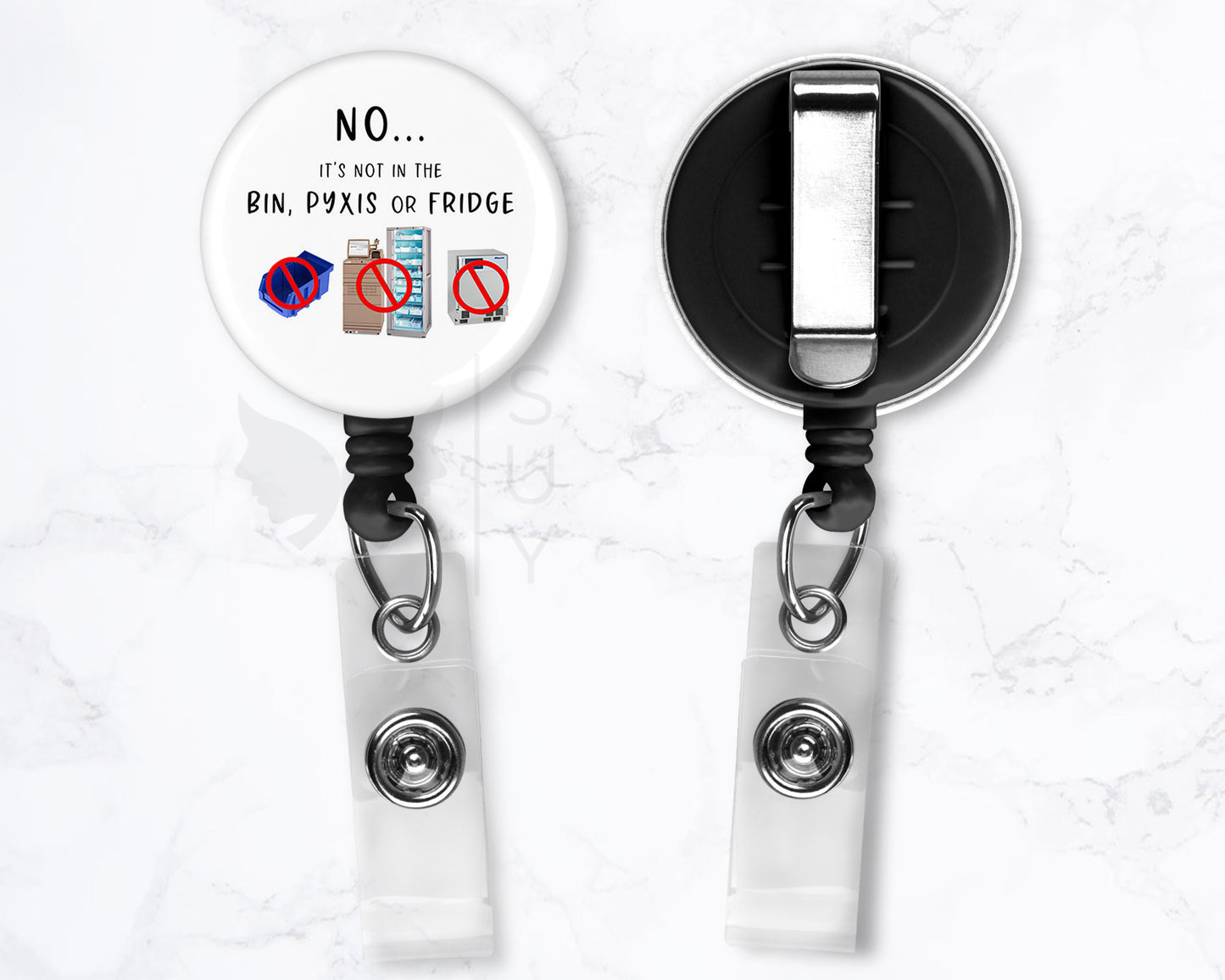 Nurse Missing Medications | Funny Medical Black Badge Reel Holder