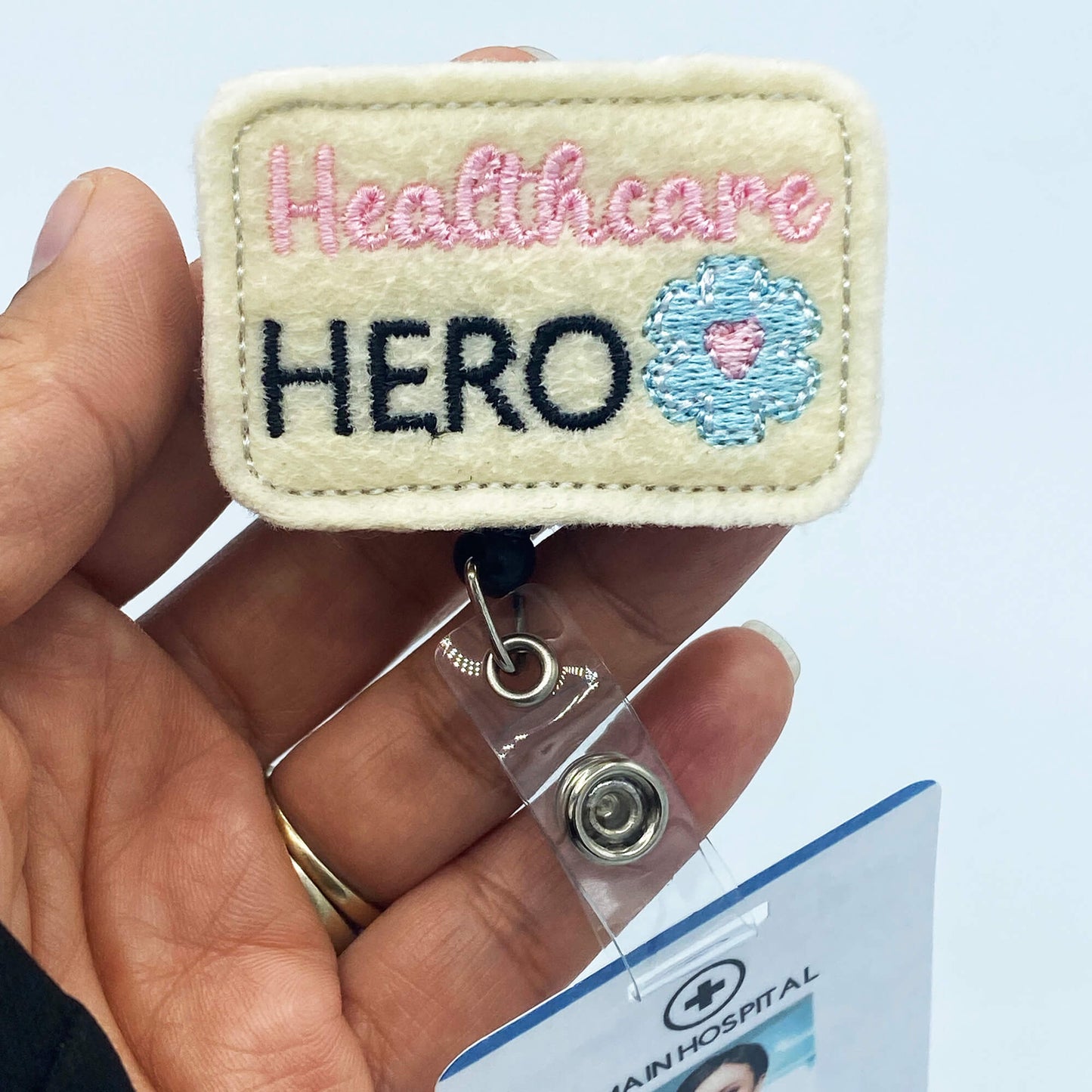 Retractable Badge Holder Reel - Healthcare Hero