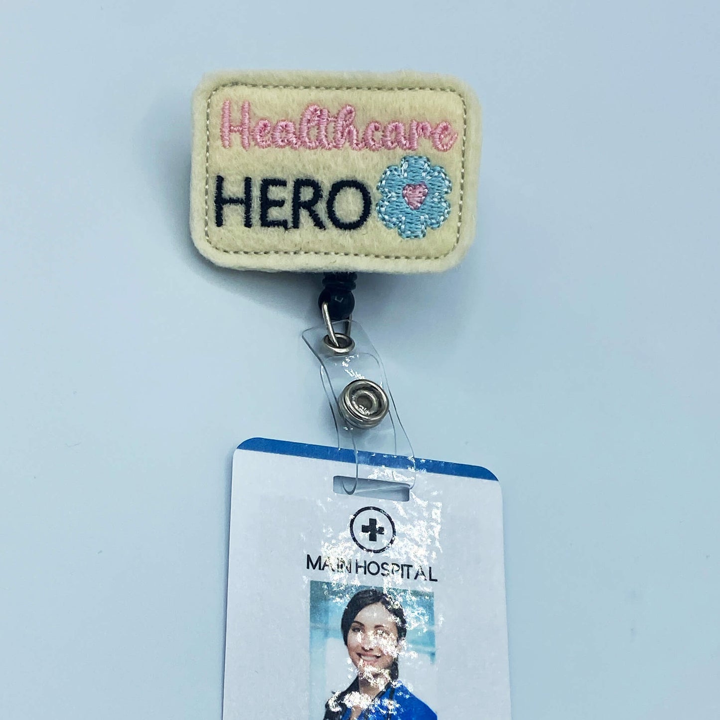 Retractable Badge Holder Reel - Healthcare Hero