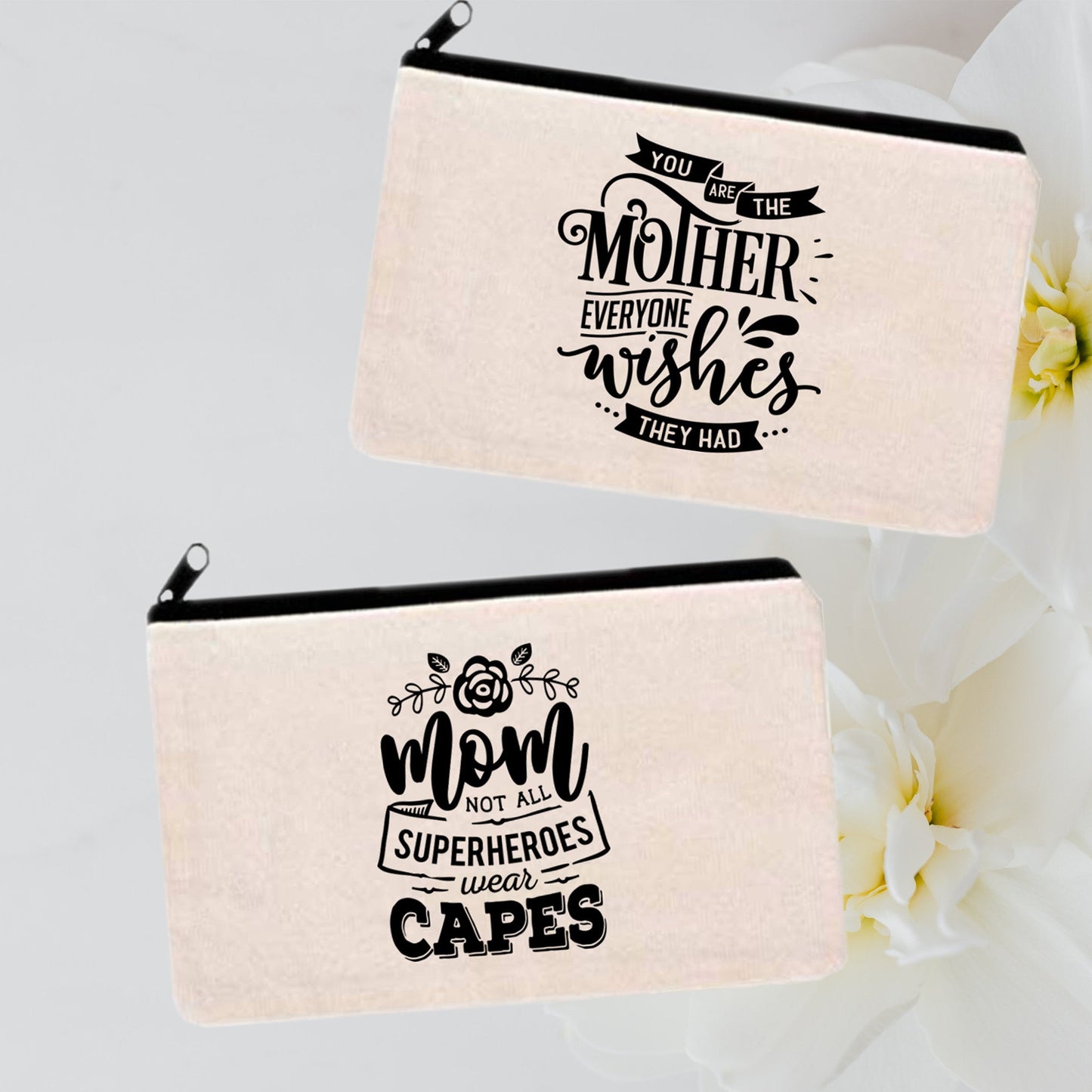 Mother's Day Cotton Canvas Zipper Bag