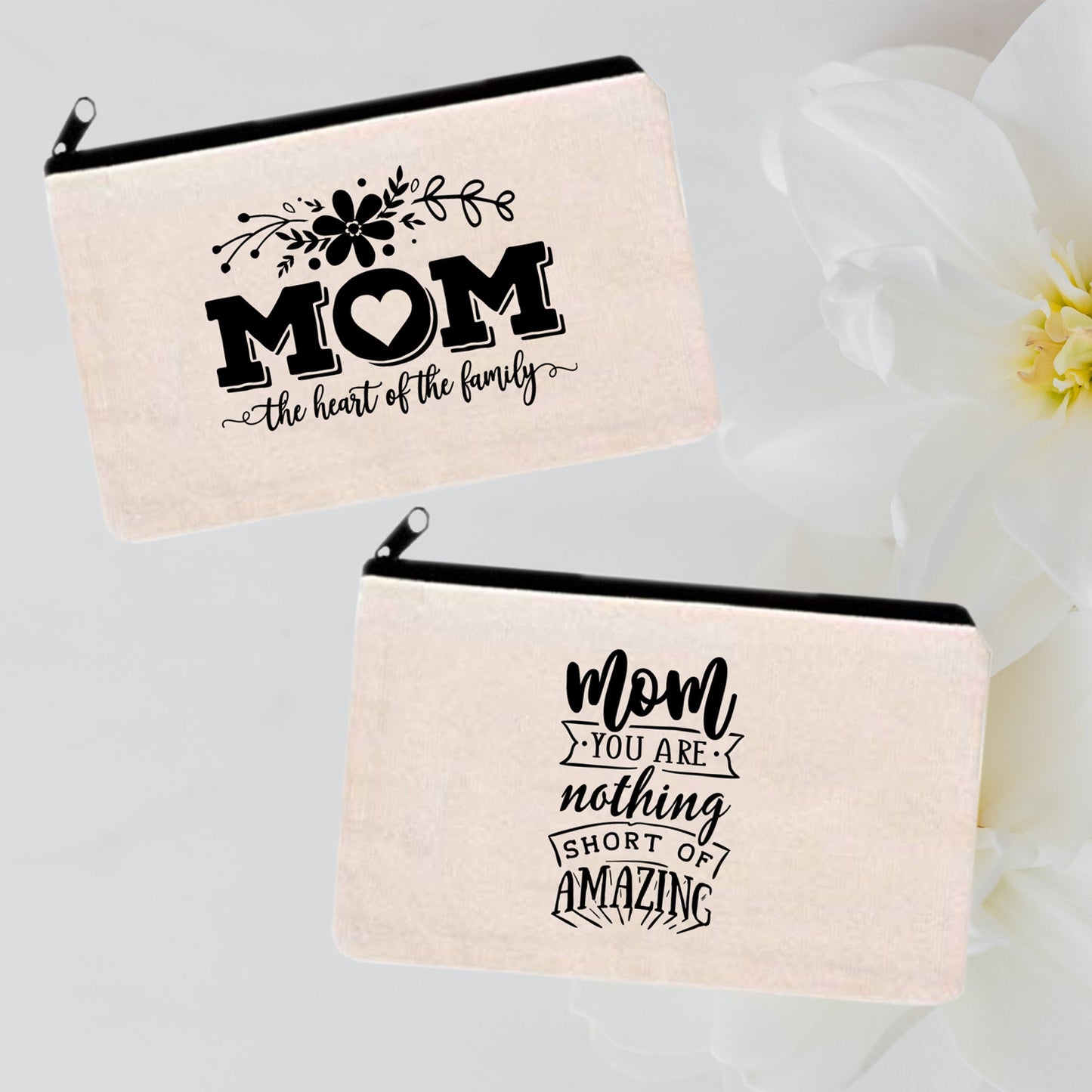 Mother's Day Cotton Canvas Zipper Bag