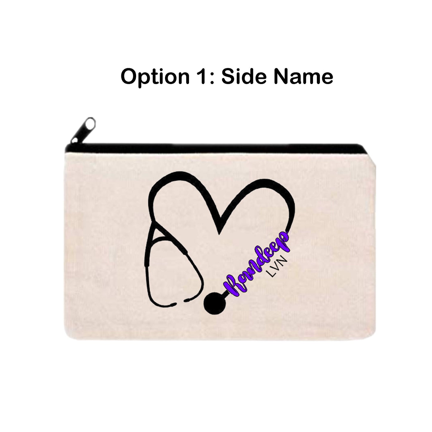 Personalized Nurse Makeup Bag, Nurse Cosmetic Bag, Pencil Bag, Pouch, Zipper Clutch, Gift Bag